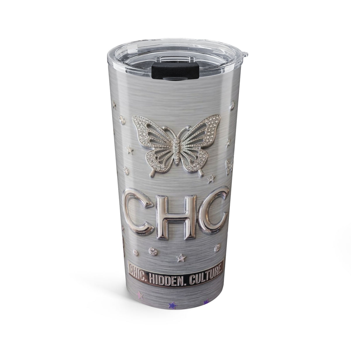 20oz Butterfly Tumbler – Chic Metallic Travel Cup