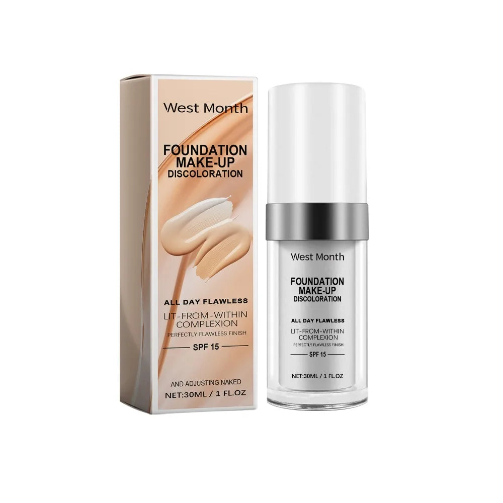 Moisturizing Liquid Foundation Long Lasting Light Concealing Hydrating Daily Base Makeup