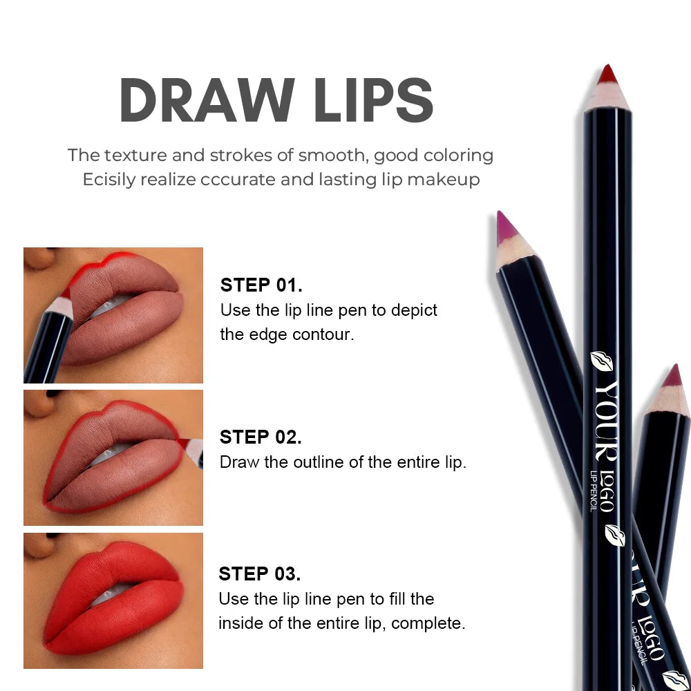 Cruelty Free Private Label High Quality Fashion Nude Creme Brown Lip Liner