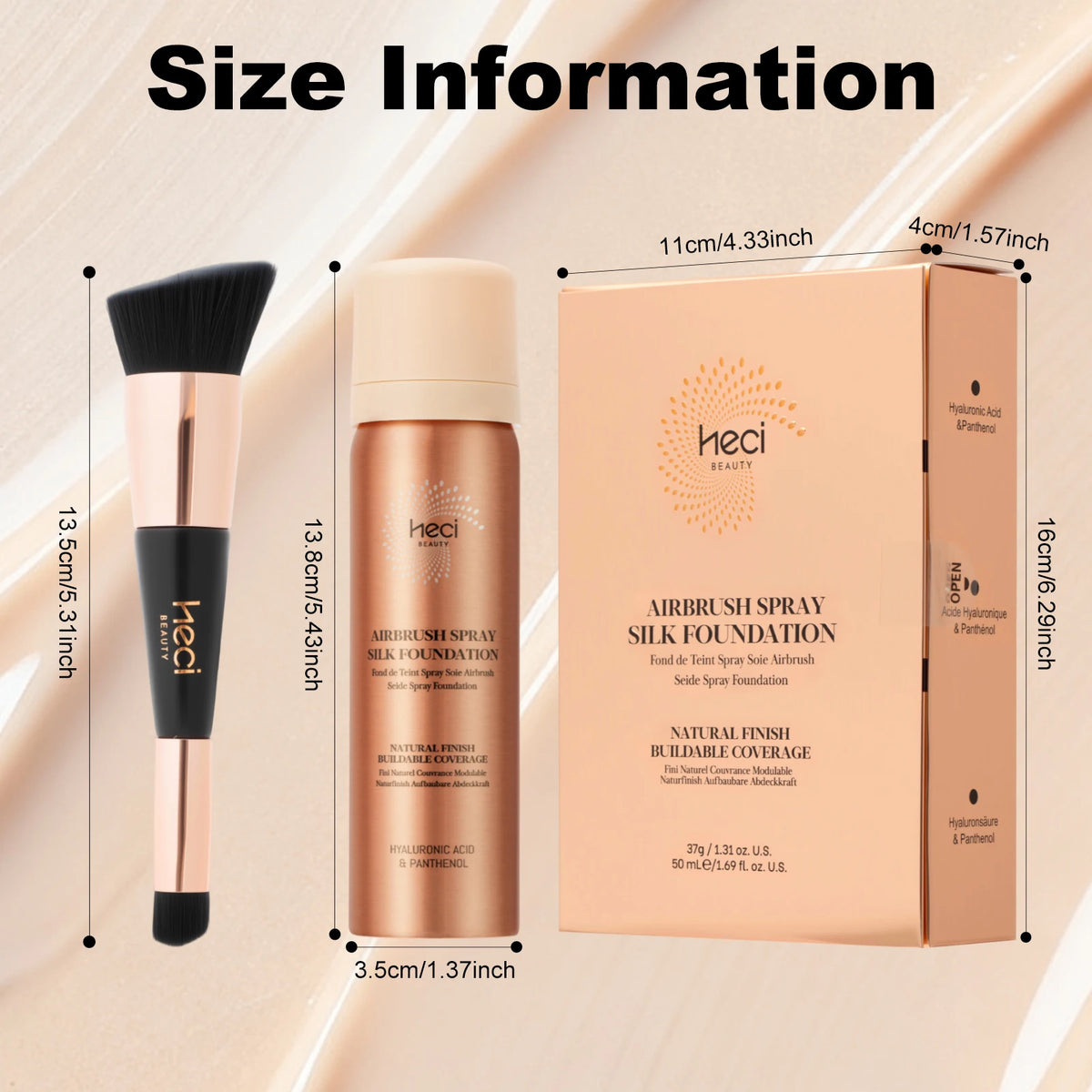 Lightweight Concealing Foundation Long-Lasting  Spray Foundation