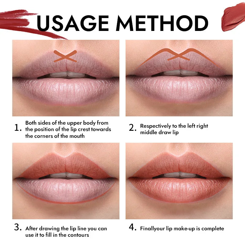 Waterproof Rotating Matte Lipstick