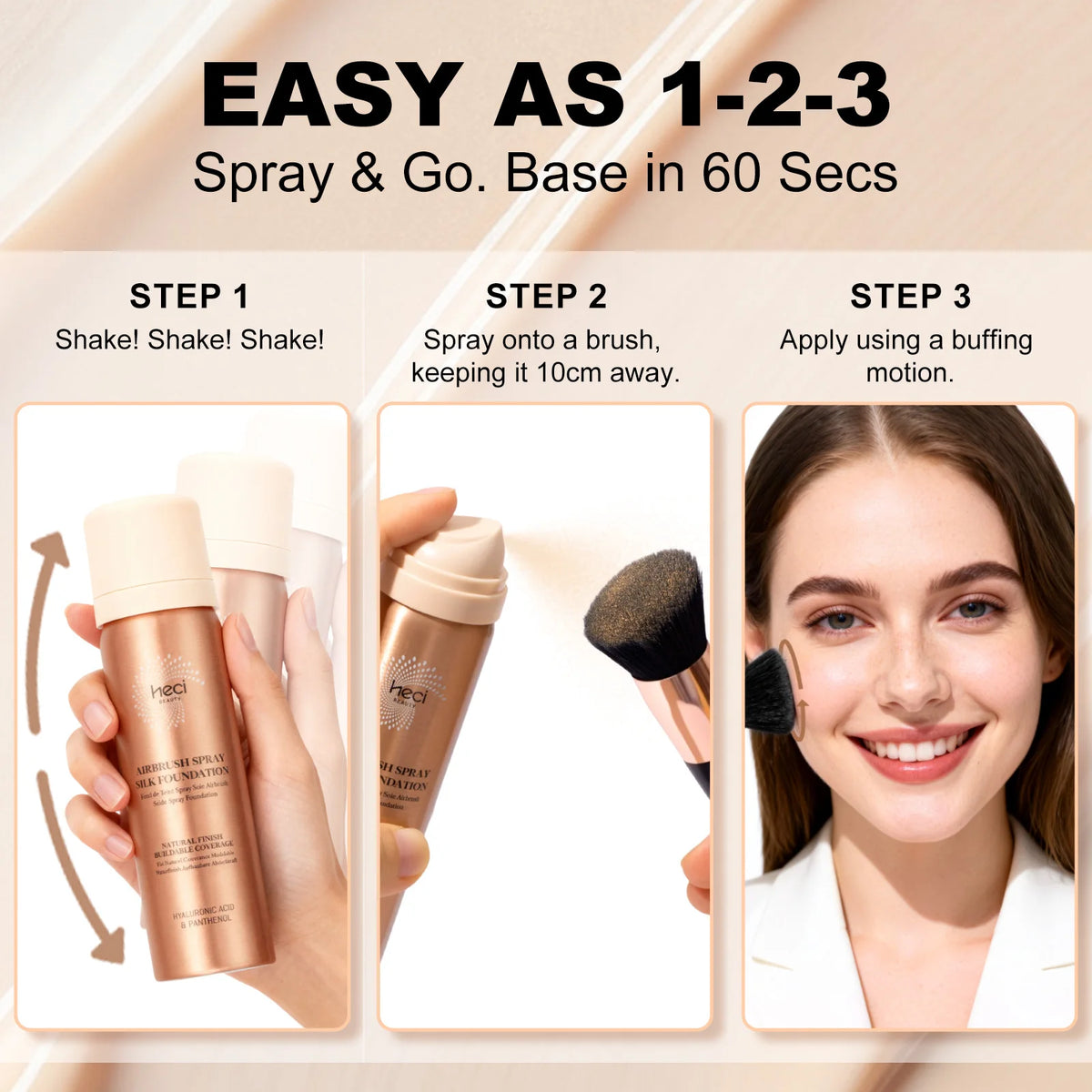Lightweight Concealing Foundation Long-Lasting  Spray Foundation