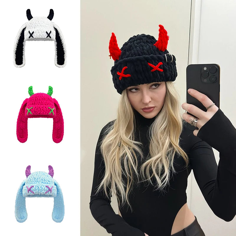 Casual Y2K SkullCap Hats Ski Caps