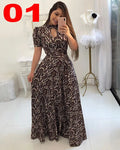 Turtleneck Digital Print Short Sleeve Big Swing