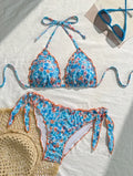 Cute Bikini Set Up Tie Side Thong Swimsuit Bathing Suit