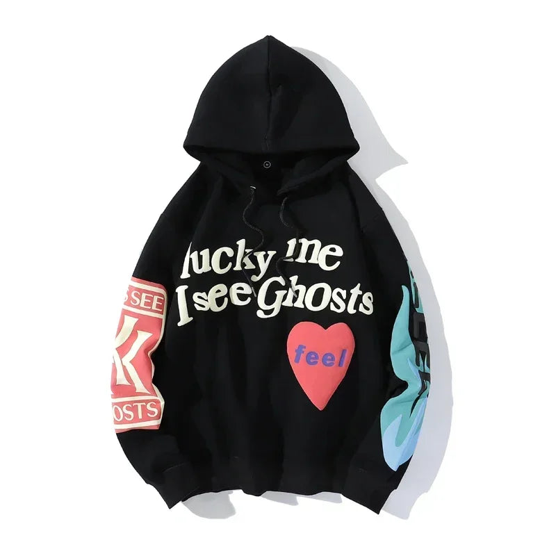 Butterfly Print Oversize Zip Streetwear