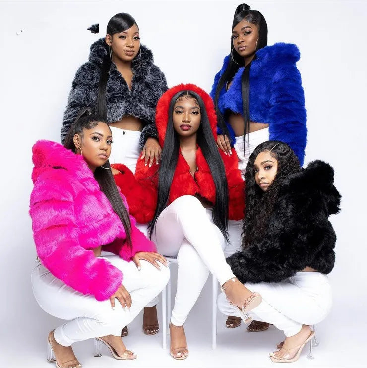 Women Faux Fur Short Coats