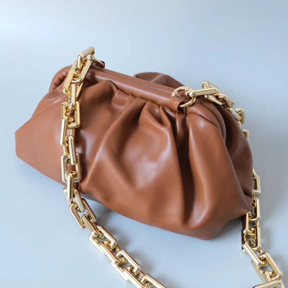 1Pcs Gold Tone Handbag Chain Strap for DIY Crossbody Clutches Wallets