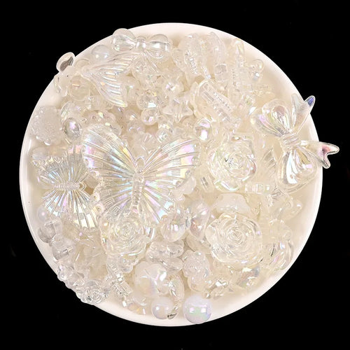 10/30/50g Acrylic Butterfly Flatback Resin Flowers Charms for Craft