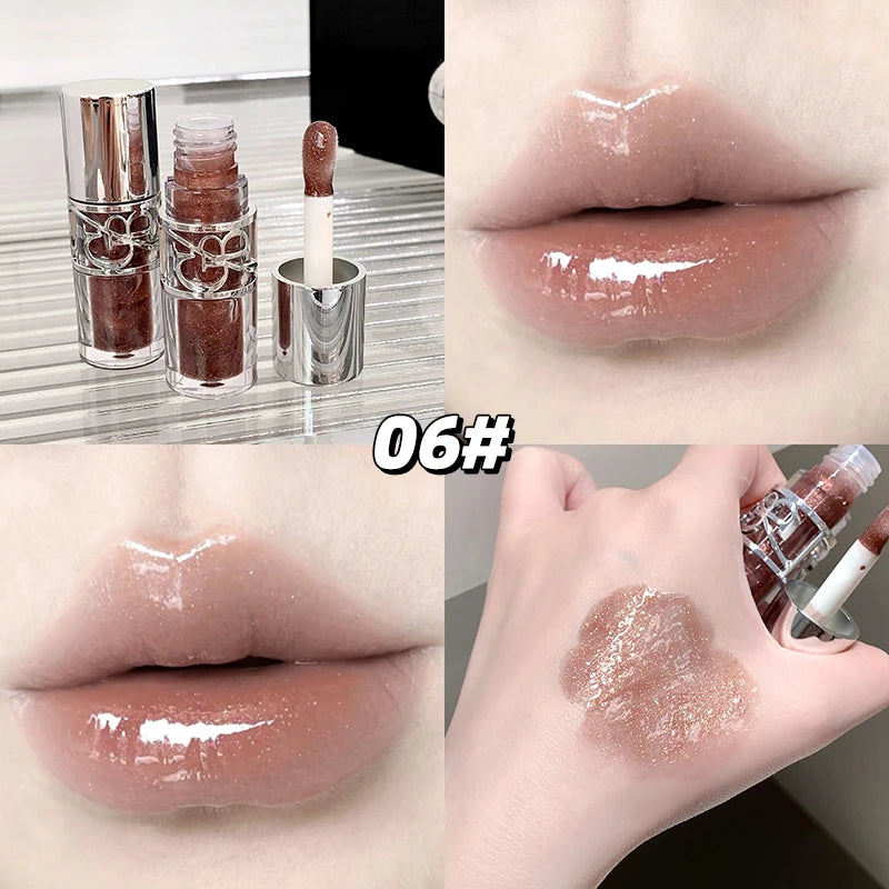 Glittering Mirror Lip Glaze, Watery Shimmering Light Lip