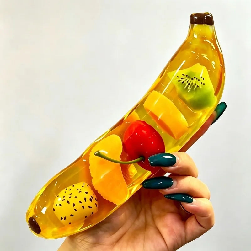 Fruit Banana Jelly Squishy Toy Stress Ball Fidget Toys Big Slushy