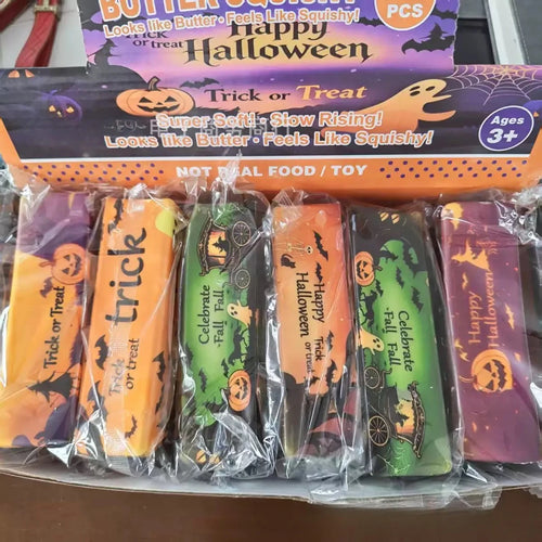 Halloween Slow Rising Butter Stick Squishy Toy Soft Wet Elastic
