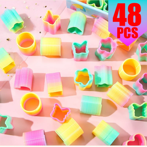 Rainbow Magic Springs Circle Toy for Kids Flexible Fun Birthday Party