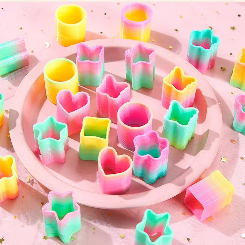 Rainbow Magic Springs Circle Toy for Kids Flexible Fun Birthday Party