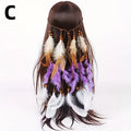 Ethnic Style Sparkles Feather Hair Tie Accessory