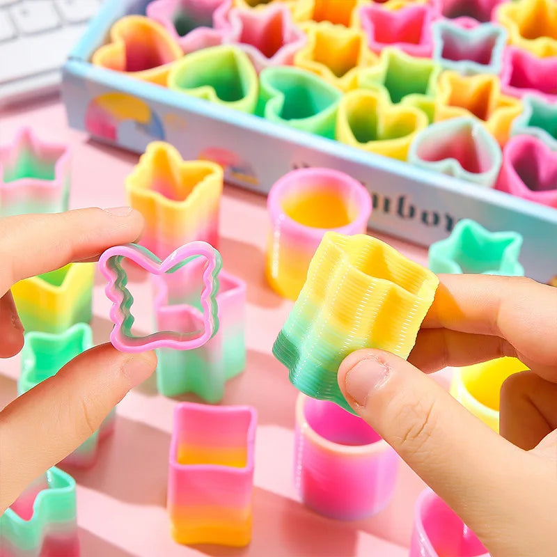 Rainbow Magic Springs Circle Toy for Kids Flexible Fun Birthday Party