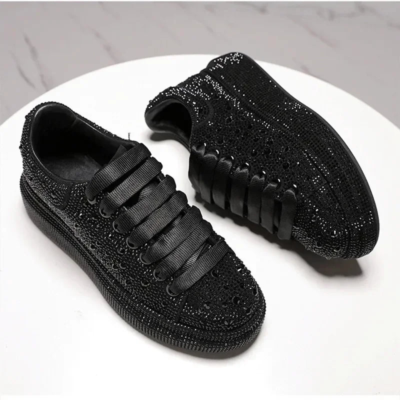 Glitter Designer Platform Sneakers Women Shallow Comfy Casual Shoes
