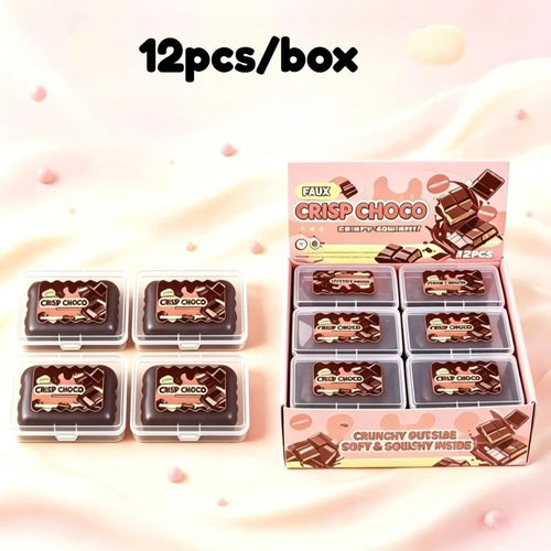 Chocolate Squishy Squeeze Toy Crispy Chocolate Wax Cracking Stress