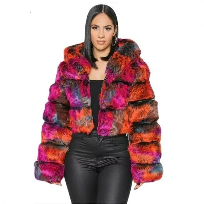 Women Faux Fur Short Coats