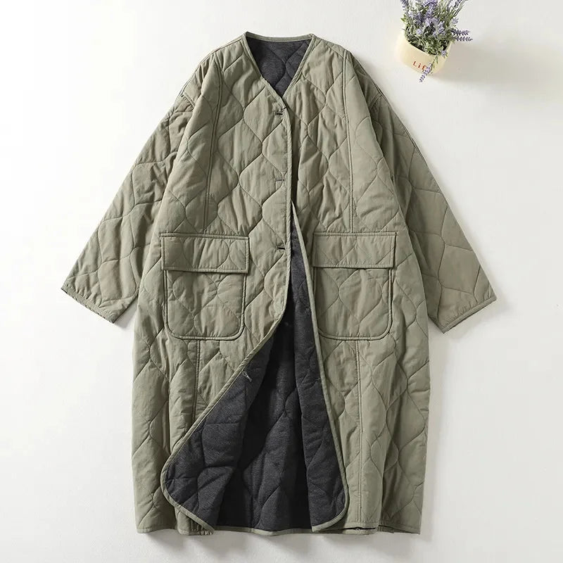 Casual Loose Female Long Overcoat