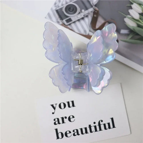 Fashion Sweet Colorful Butterfly Hair Claw Acetate Butterfly Crab Hair