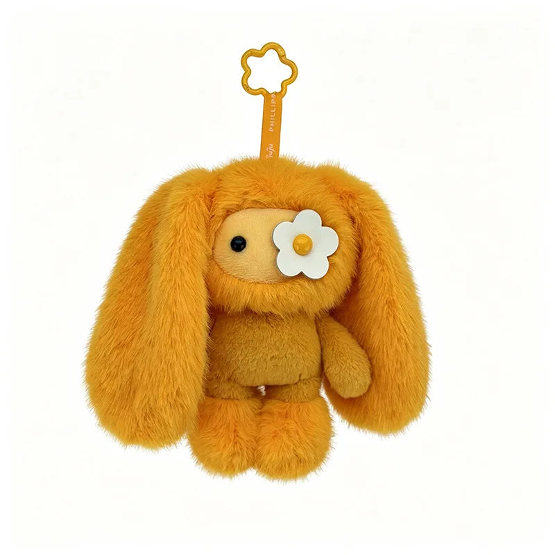 Cute Juju Rabbit Plush Keychain Flower Eye Bunny Stuffed Doll Kawaii