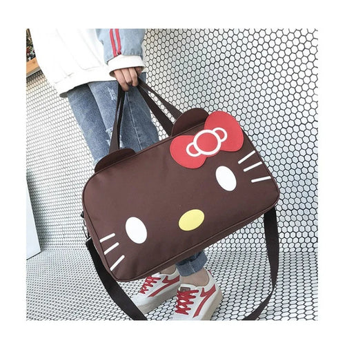 Hello Kitty Foldable Travel Duffle Bag Lightweight Large Capacity