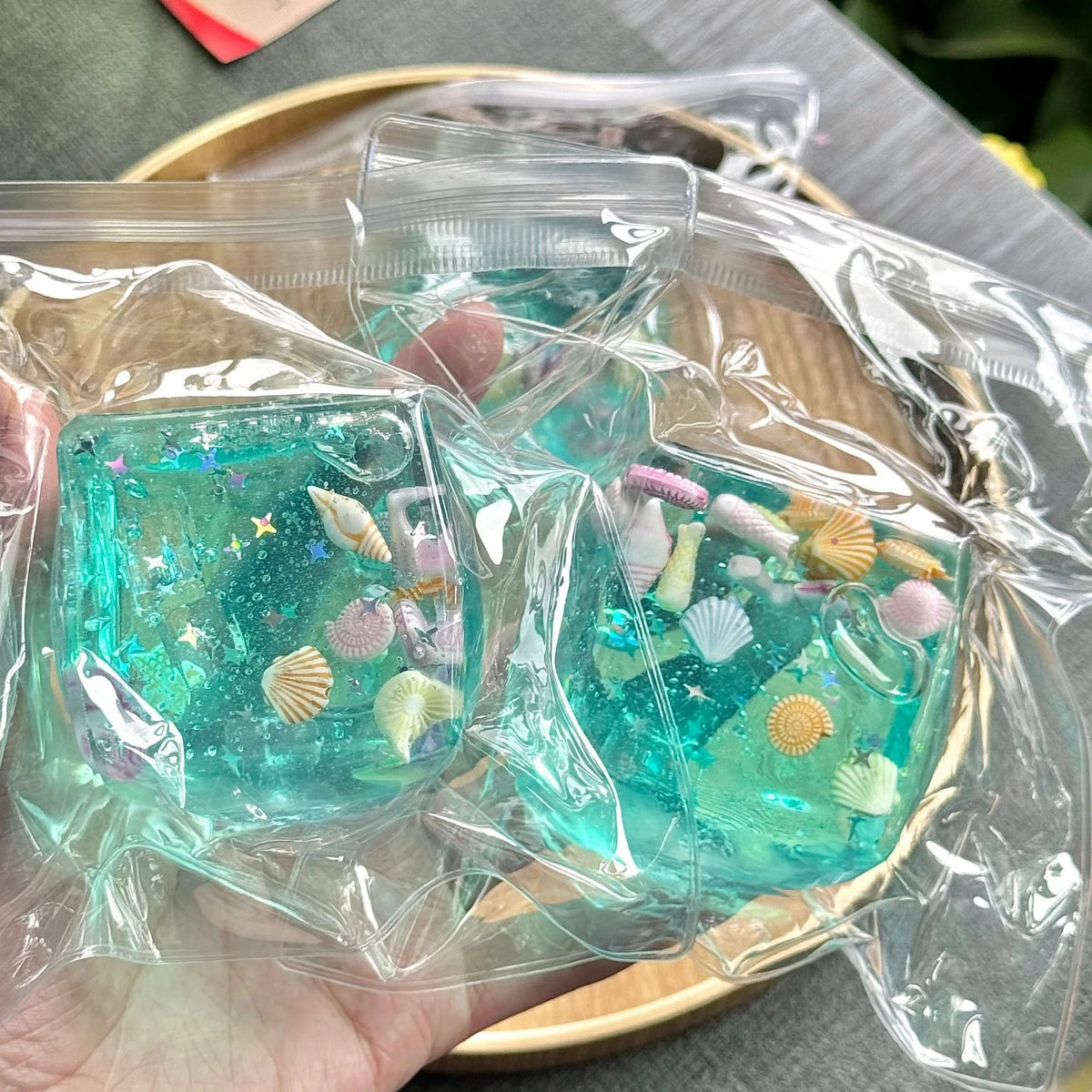 Ocean Style Embedded Shell Slow Rising Squishy Toy Sensory Toys Mochi