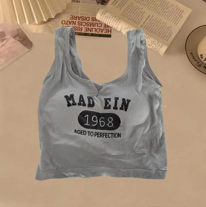 Corset Crop Tops with Built In Bras Tanks Camisoles
