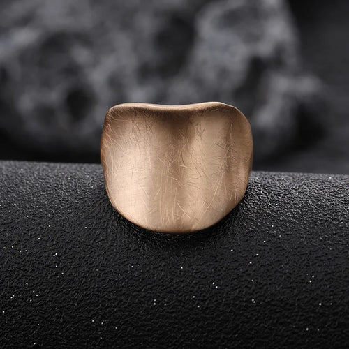 Flashbuy Chunky Gold Color Metal Geometric Rings for Women Statement