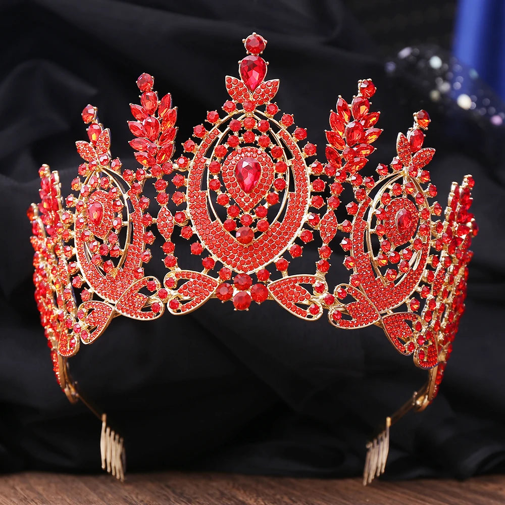 Crown Vintage Baroque Rhinestone Tiara  Hair Accessories