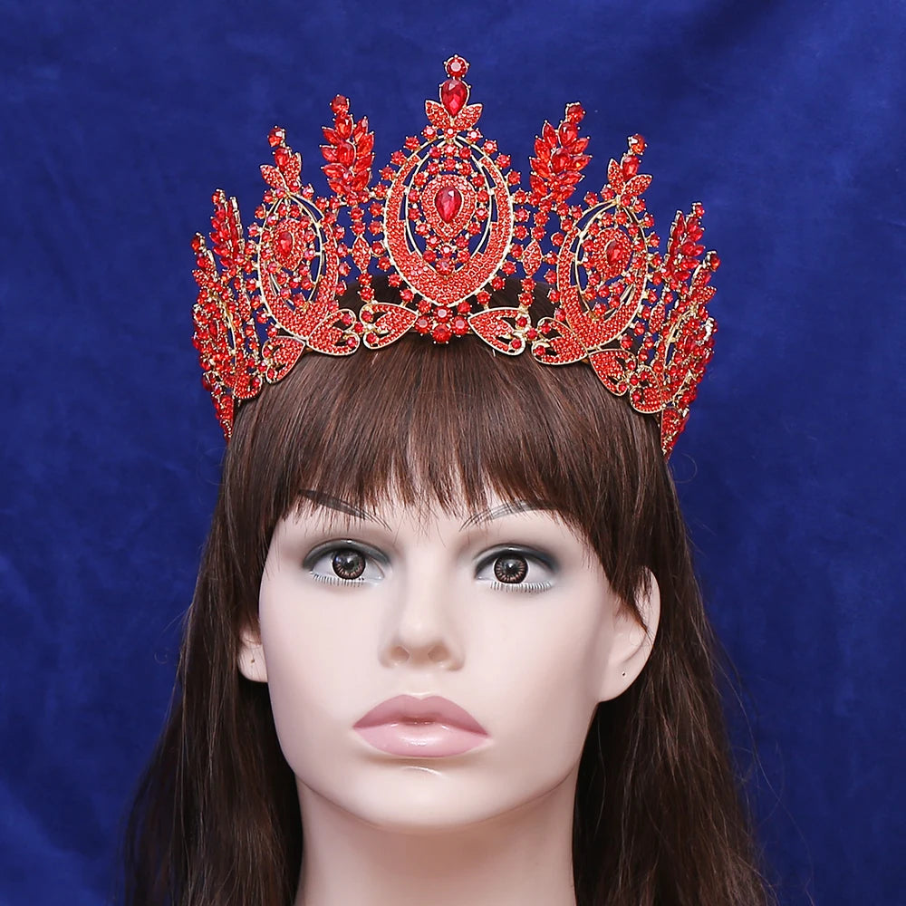 Crown Vintage Baroque Rhinestone Tiara  Hair Accessories