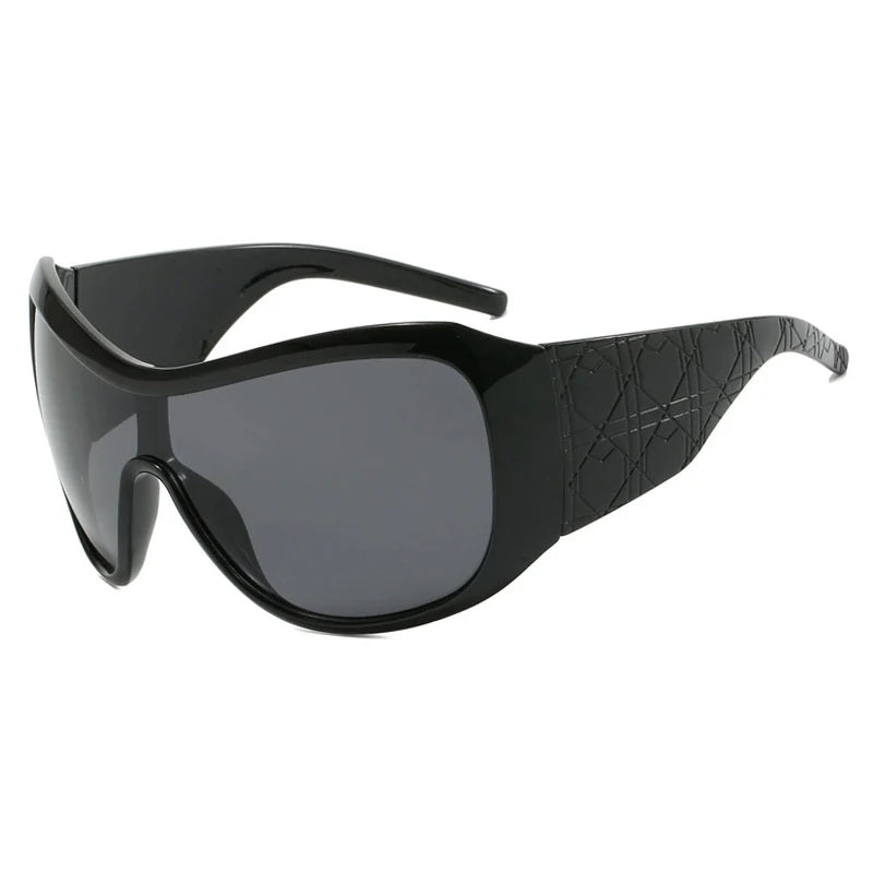 Trendy Y2K Punk Oversized Oval Frame Women Sunglasses
