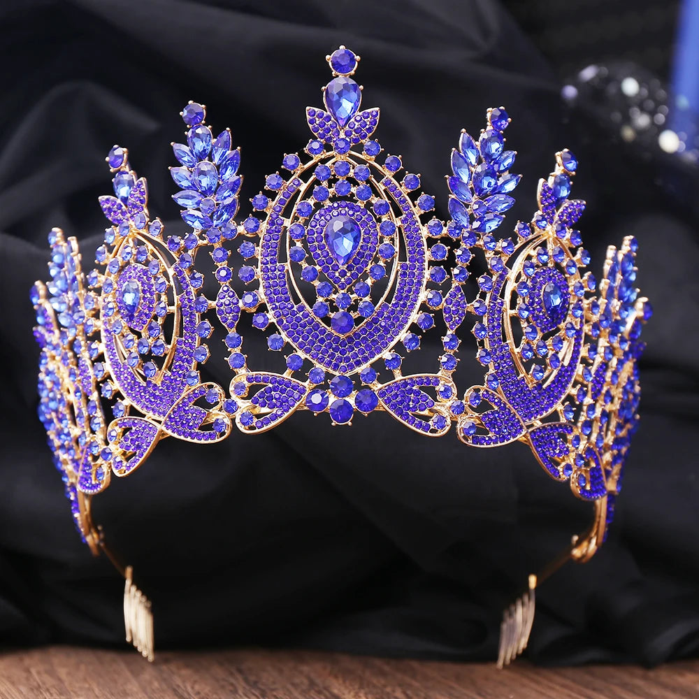 Crown Vintage Baroque Rhinestone Tiara  Hair Accessories