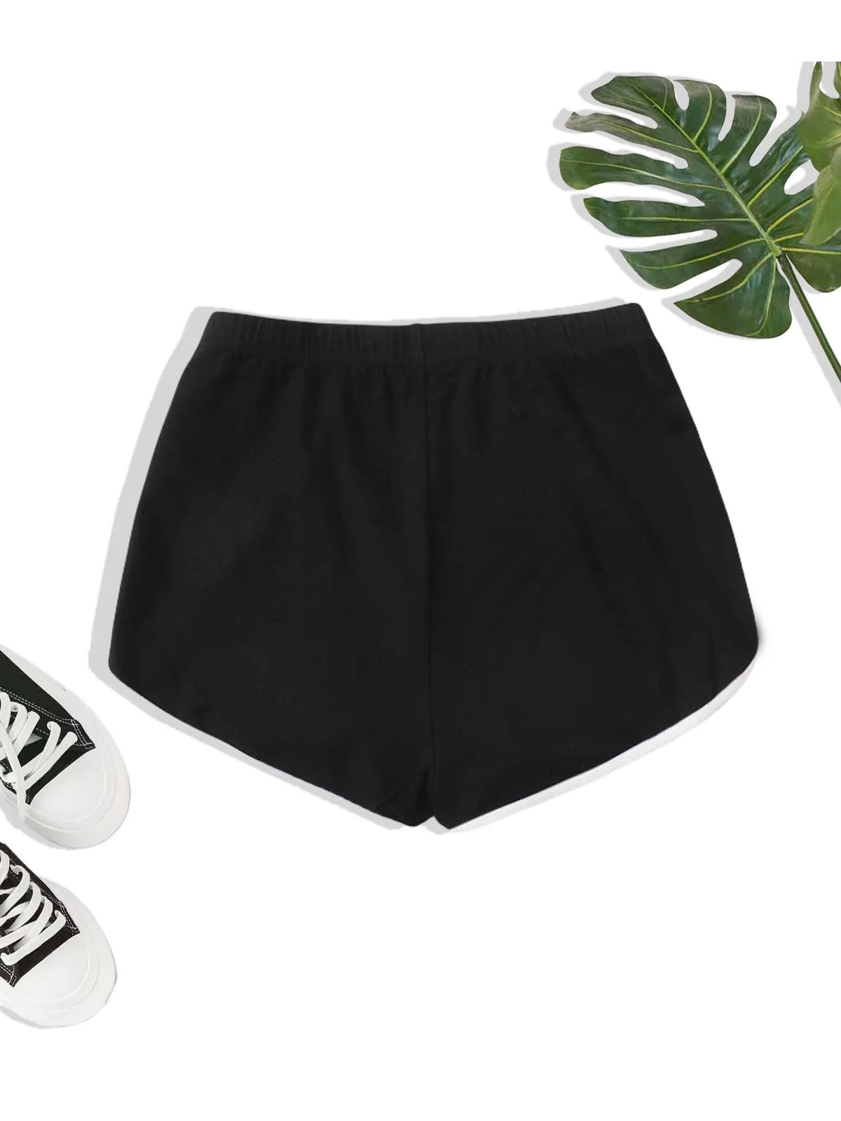 Y2K Solid Black Loose Running Workout Spor