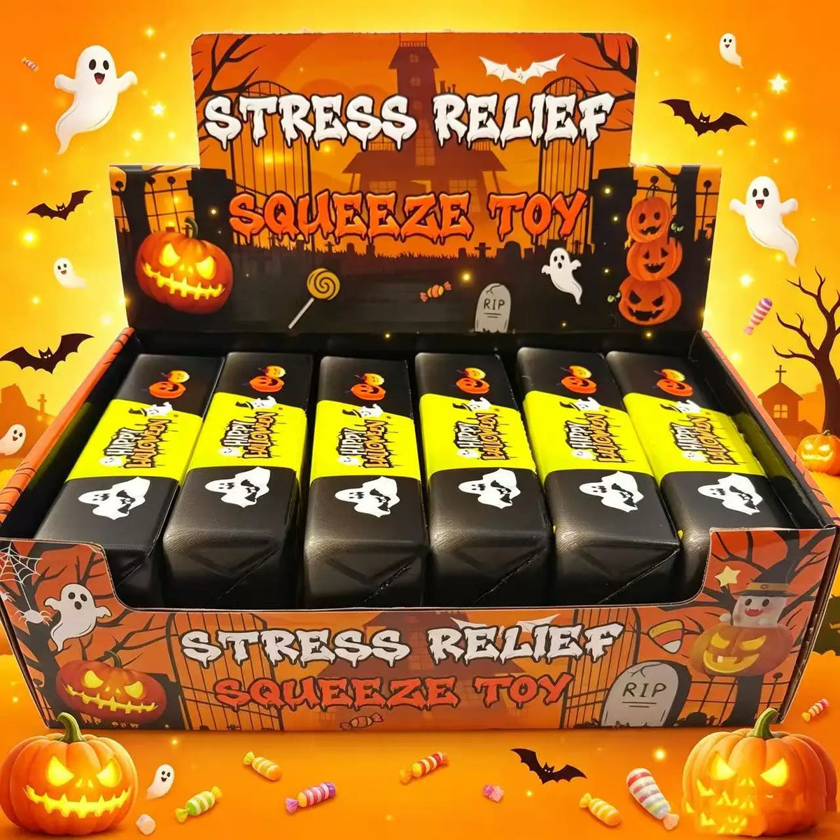 Halloween Slow Rising Butter Stick Squishy Toy Soft Wet Elastic