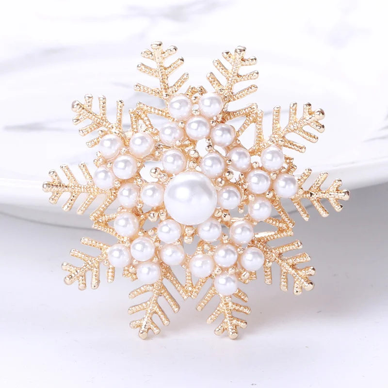Brooch Gorgeous Lapel Pin Vintage Wreath Large Pearl Fallen Leaves Badge