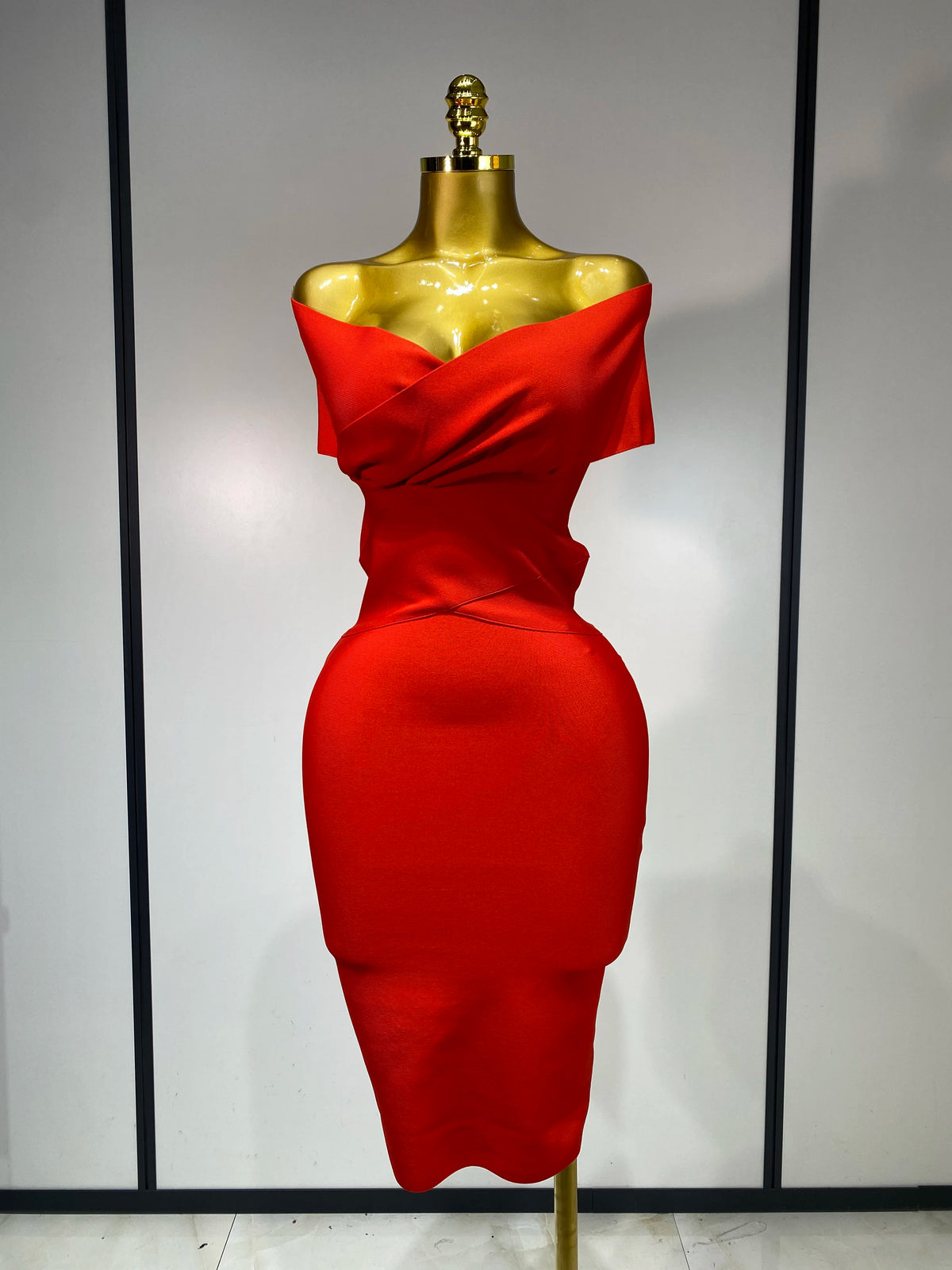 High Quality Women Bodycon Sexy Off The Shoulder Bandage Dress Club Dress