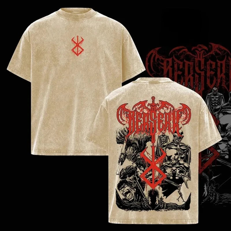 T-shirts Manga Vintage Oversized T Shirt