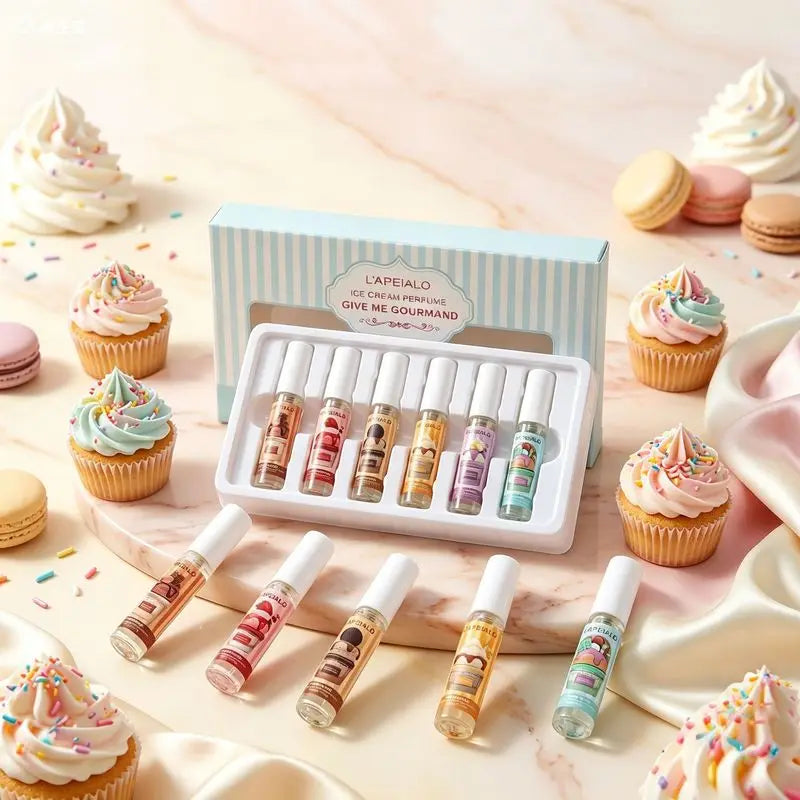 LAPEIALO Ice cream perfume 6 Gift box set of gourmet milk-flavored
