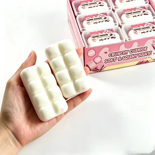 Chocolate Squishy Squeeze Toy Crispy Chocolate Wax Cracking Stress