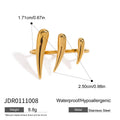 18k Gold-Plated Exaggerated Claw Ring Stackable Lines Double Finger Ring