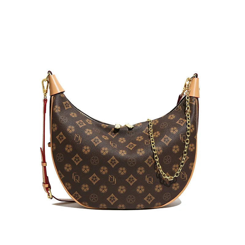 Retro Floral Print Large Capacity Dumpling Bag Multi-Layer Durable