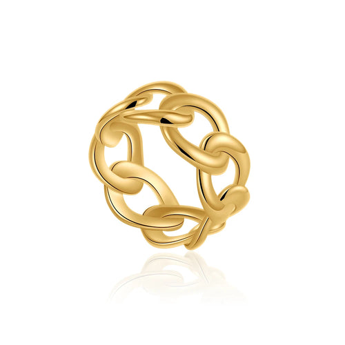 Fashion Mixed Color Multilayer Chunky Rings Gold&Silver Plated Cross
