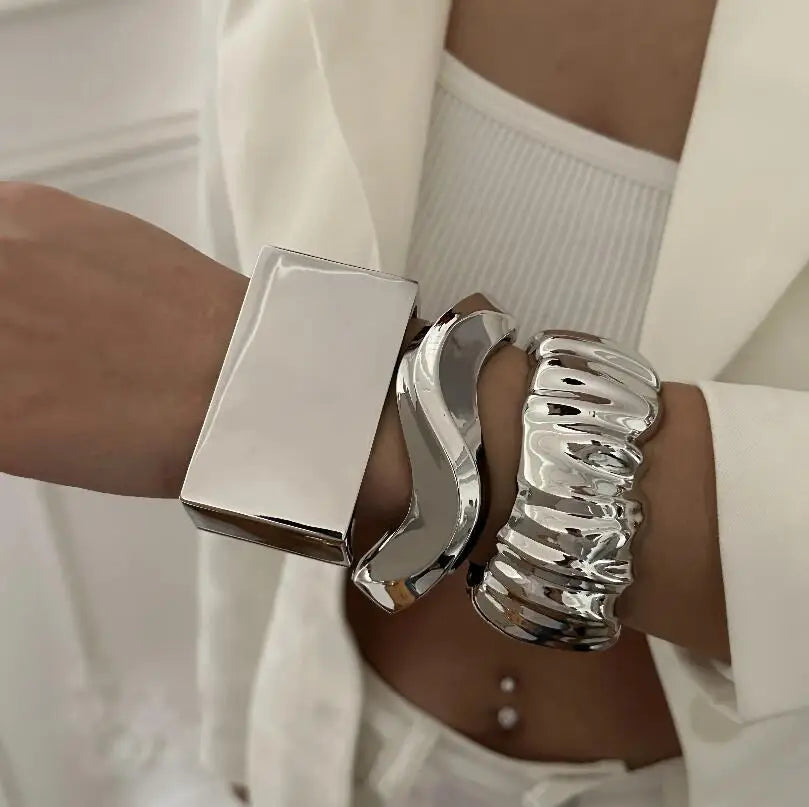 Geometric Metal Bangles Bracelet