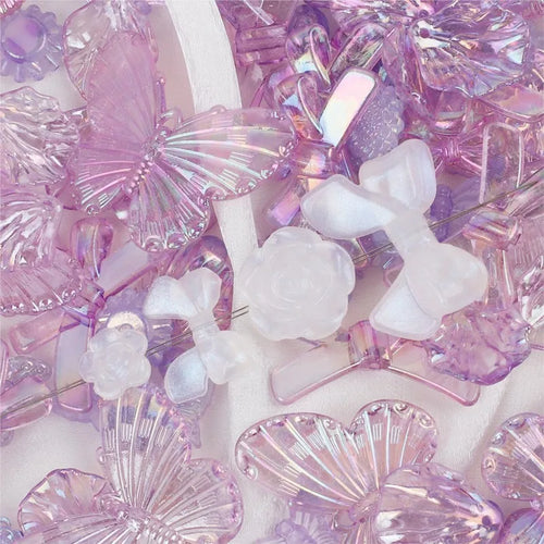 10/30/50g Acrylic Butterfly Flatback Resin Flowers Charms for Craft