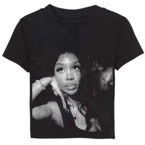 Portrait Graphic Print Streetwear 90s Hip Hop Oversized T-shirt Y2k