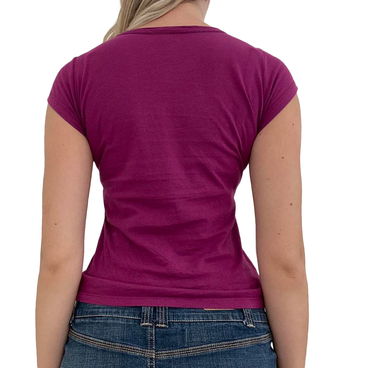 Women’s Basics Rero Casual Short Sleeve T-shirt Vintage Printing Round