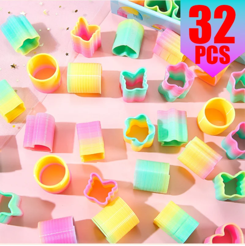Rainbow Magic Springs Circle Toy for Kids Flexible Fun Birthday Party