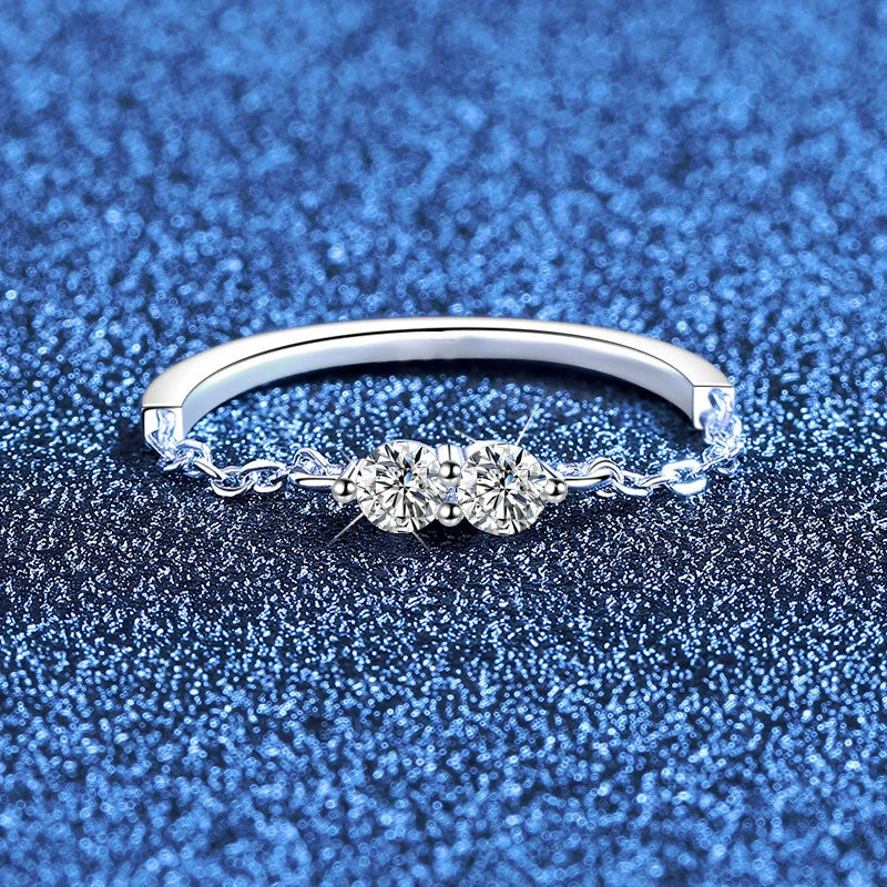 3mm Moissanite 925 Sterling Silver Eternity Band